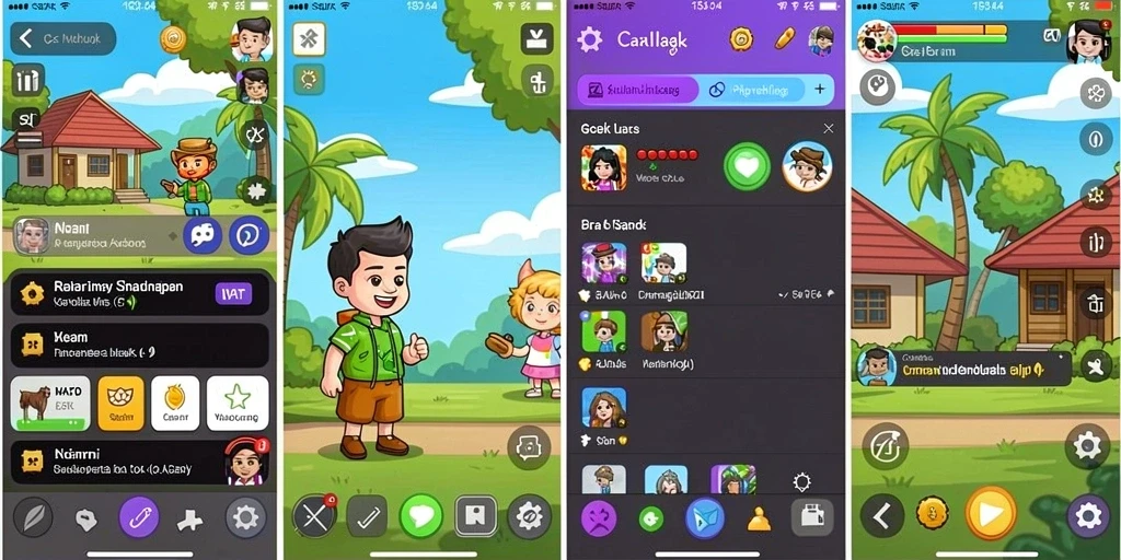 Screenshot menampilkan karakter utama dalam pertarungan epic.