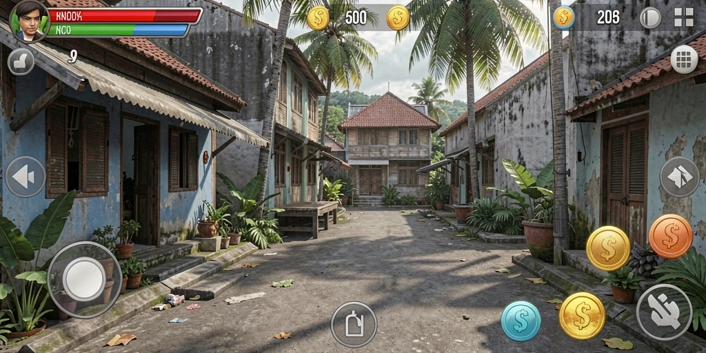 Tampilan awal game yang menarik dan mudah dipahami.